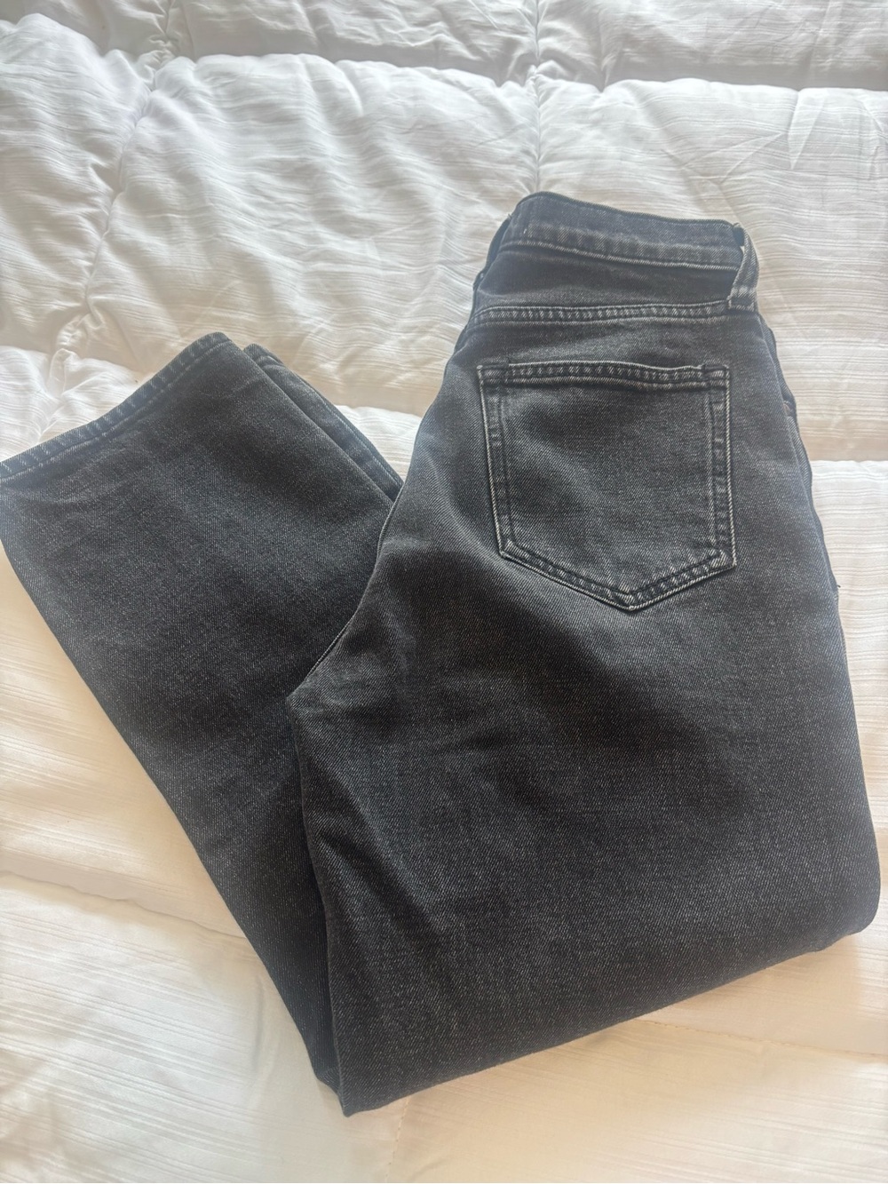 NWOT Abercrombie & Fitch Ankle Straight Ultra High Rise Black Jeans Size 25/0